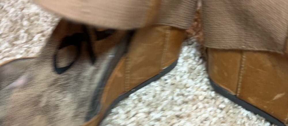 OTBT Rexburg Wedge Sandals Tan Leather Textile Size 7M - Picture 6 of 10